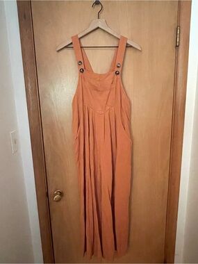 Listicle Cotton Linen Overalls Size M